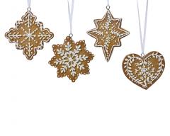Ornament brad - Gingerbread Glitter Figure - mai multe modele